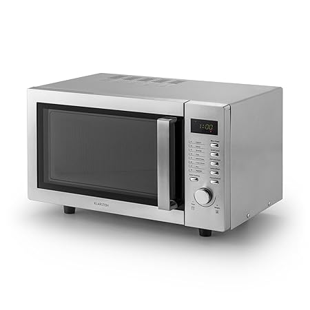 Klarstein Steelwave microondas (800 W, grill de 1.000 W, 23 l de ...