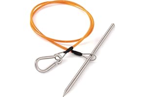 Pacific Reef Spearfishing Stringer w/Carabiner ||| Fish Holder for Scuba Diving and Freediving Quick Spearguns with Stainless Steel Cable Heavy Duty Kayak Fishing Big Game Clip Large Weight Belt Kit