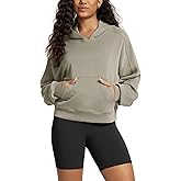 ODODOS Modal Soft Long Sleeve Cropped Hoodie for Women Oversized Pullover Sweatshirts with Pocket