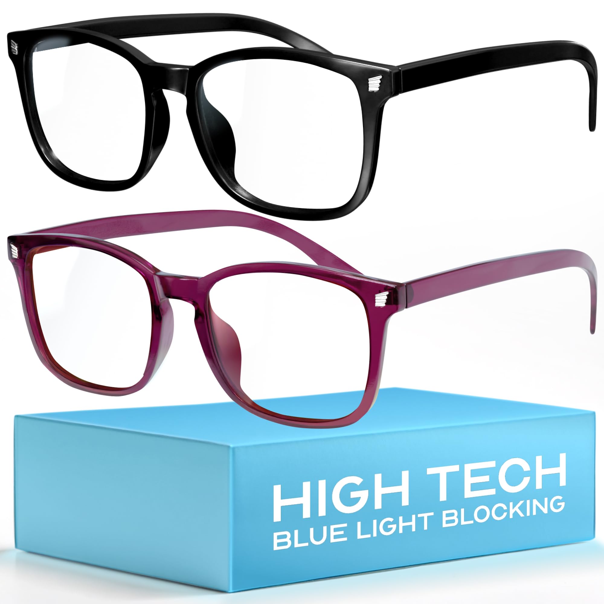Photo 1 of livho High Tech Blue Light Glasses - Advanced up to 99% Blue Light Blocking Computer Glasses - Screen Fatigue & UV Protection