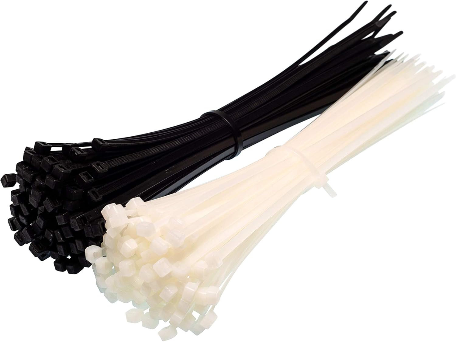 Gocableties 200 Pack of Black/White Cable Ties 200mm x 2.5mm 8
