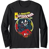 Marvel Spider-Man VS Venom Bloody Battle Comic Cover Long Sleeve T-Shirt