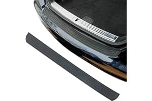 Ajxn 1 PC Car Rear Bumper Protector 35"*2.75", Car/SUV Universal Rubber Anti-Scratch Trunk Exterior Accessories（Black #1）