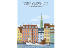 Skylines of European Cities Coloring Book for Adults