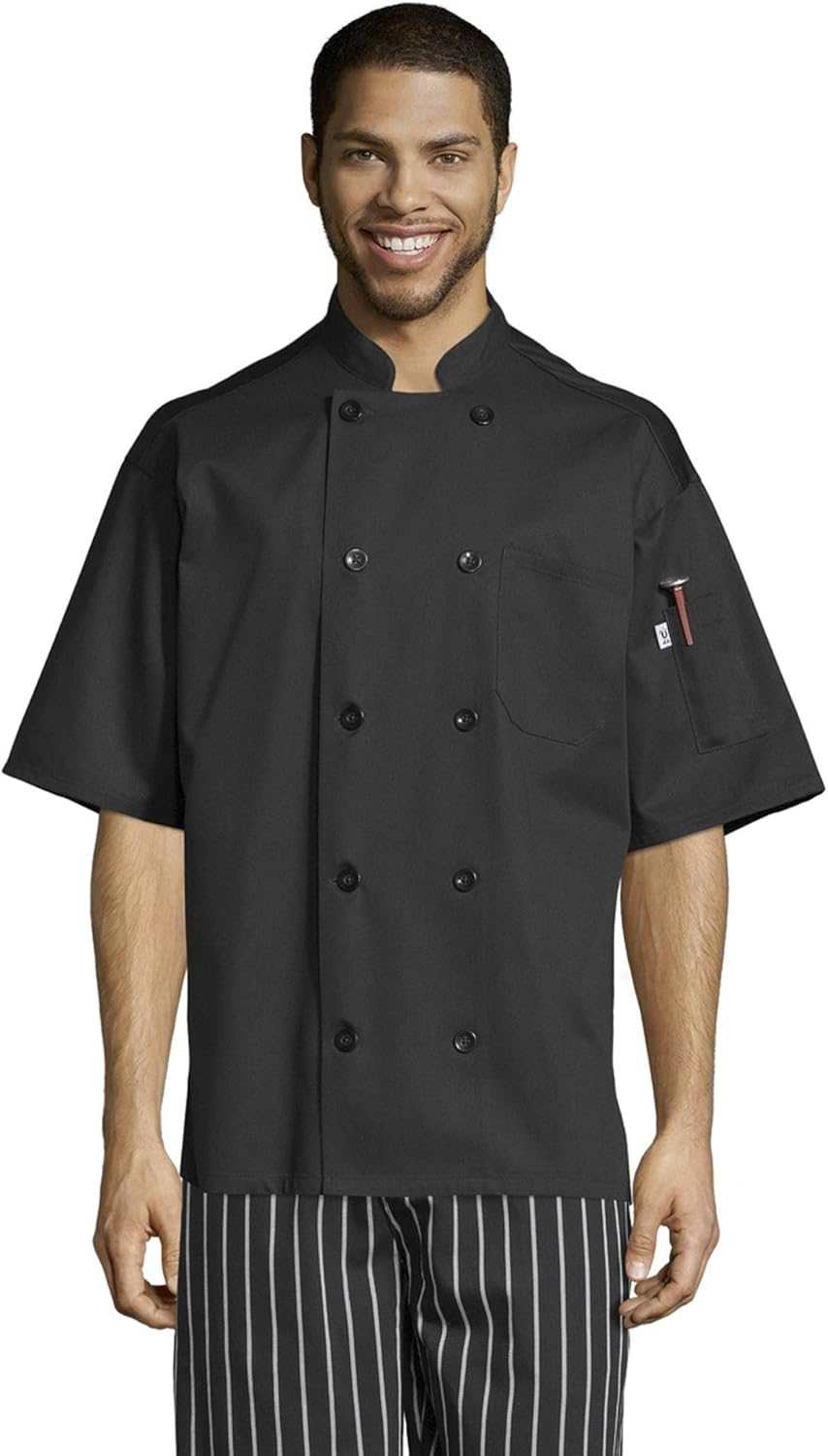 Vtex 0429 Montego Short Sleeve Chef Coat with Mesh Clothing
