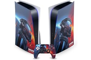 Head Case Designs Officially Licensed EA Bioware Mass Effect N7 Armor Legendary Graphics Vinyl Faceplate Gaming Skin Decal Compatible With Sony PlayStation 5 PS5 Disc Console & DualSense Controller