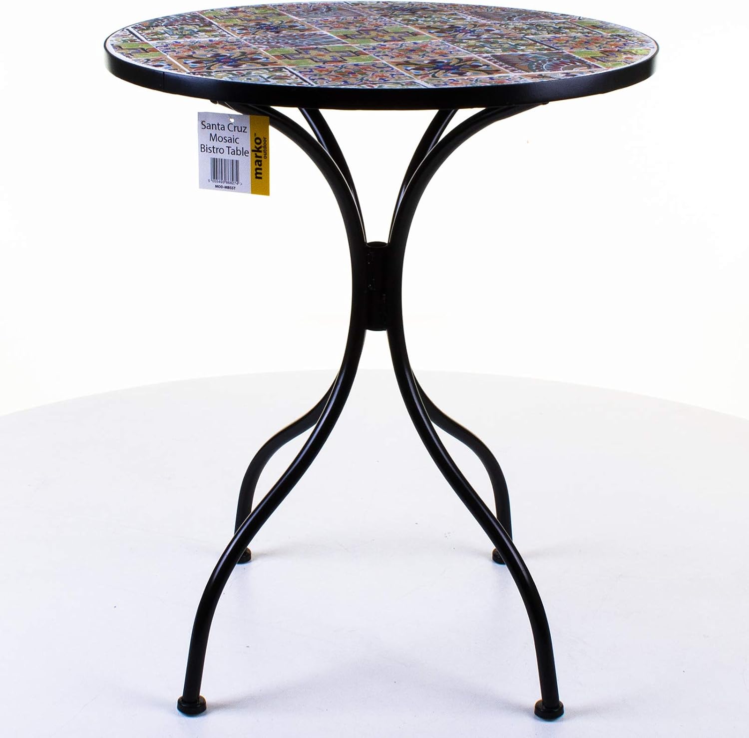 Marko Outdoor 60cm Round Mosaic Bistro Tables Outdoor Garden Patio Furniture Cafe Al Fresco Dining Santa Cruz Amazon Co Uk Garden Outdoors