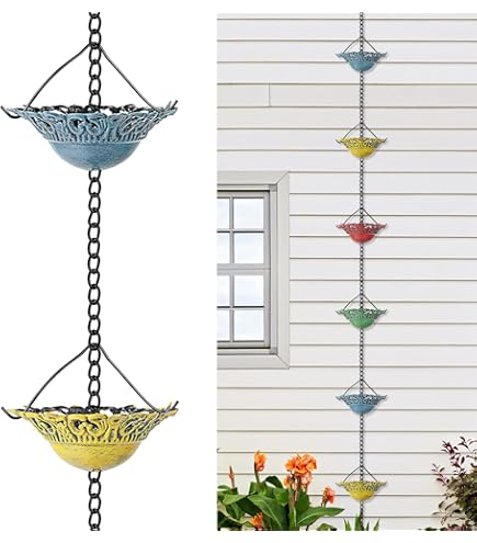 Expressions LTD Rain Chain Copper Umbrella Cups Rainchain Designer