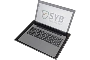 SYB Shield Your Body - Laptop Lap Pad with SaferBody™, Anti Radiation Shield & Heat Shield Pad, EMF Blocker Laptop Pad for Up to 14in.Wide Device (13.8 x 10.7 inches), Jet Black PU Leather Color