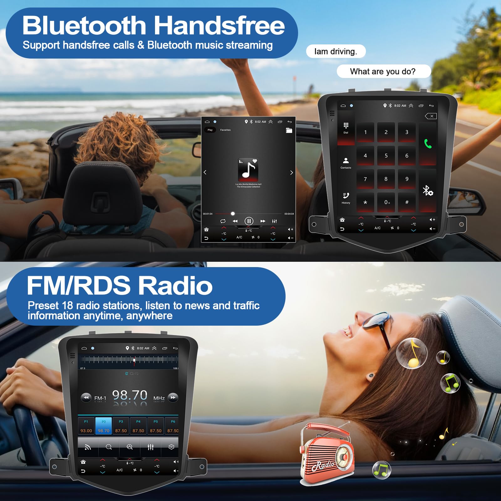 2G+64G Car Radio for Chevrolet Chevy Cruze 2010-2015 with Wireless CarPlay Android Auto 9