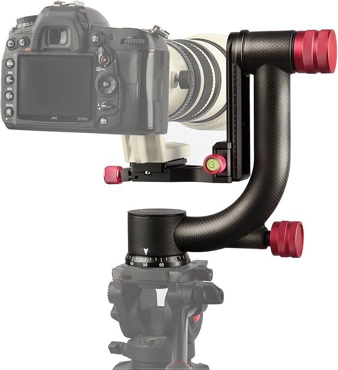 VILTROX VH20 Heavy Duty Carbon Fiber Gimbal Tripod Head Stabilizer