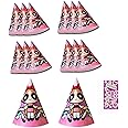 Powerpuff Girls Party Supplies Bundle Pack Includes Party Cone Hats - 16 Count Pink