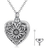 SOULMEET Cremation Jewelry for Ashes, Sterling Silver Urn Necklace for Ashes Women Men, Cherish Memories Cremation Jewelry to Keep Someone Near to You