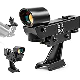 Astromania Red Dot Finder, StarPointer Telescope Finder Scope with Bracket | Red Dot Finder for Astronomy Telescope, Reflex Viewfinder Finderscope Telescope Accessory, Slide-in Bracket for Dovetail Base