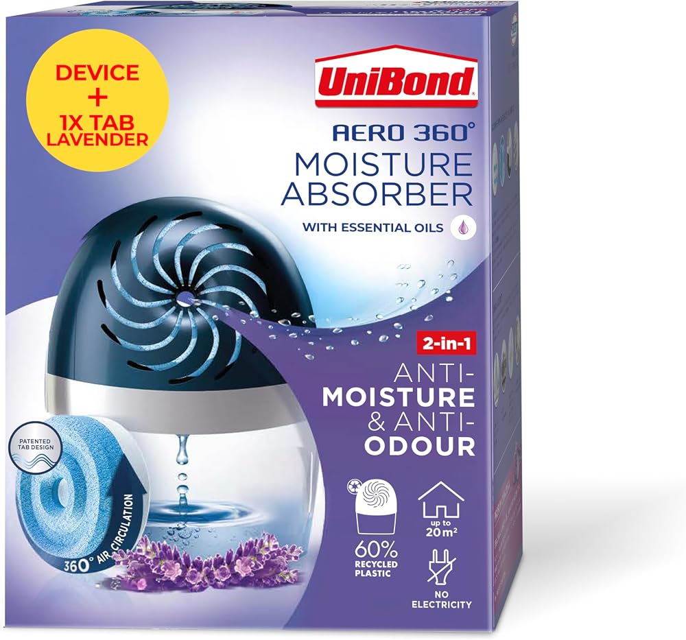 Unibond AERO 360° Lavender Humidity Absorber 450g Refillable
