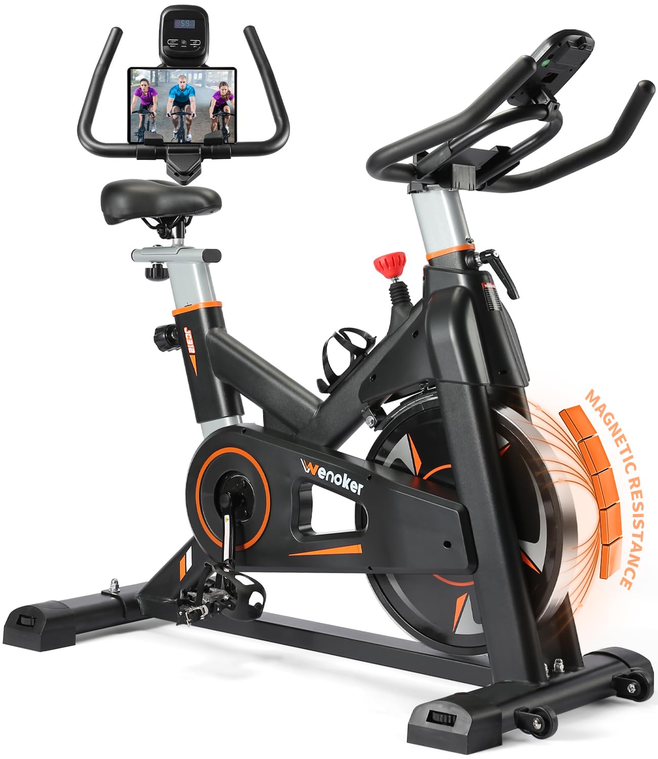 Photo 1 of Exercise Bike, WENOKER Magnetic Resistance Stationary Bike for Home, Indoor Bike with Whisper Quiet, Heavy Flywheel and Upgraded LCD Monitor (Newest Version)