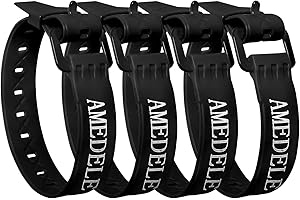 AMEDELE 4 Pack Lashing Straps with Buckles,Adjustable Utility Tension Straps,Simple Tie-Downs Straps for Securing Bike Moto Luggage,Garden Hoses,Skis,Wires and Cables,Black,22"