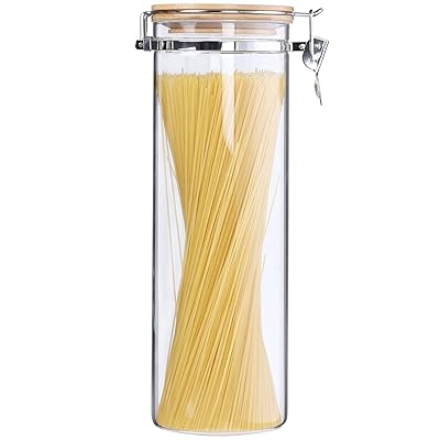 Airtight Glass Pasta Storage Container with Bamboo Taiwan Ubuy