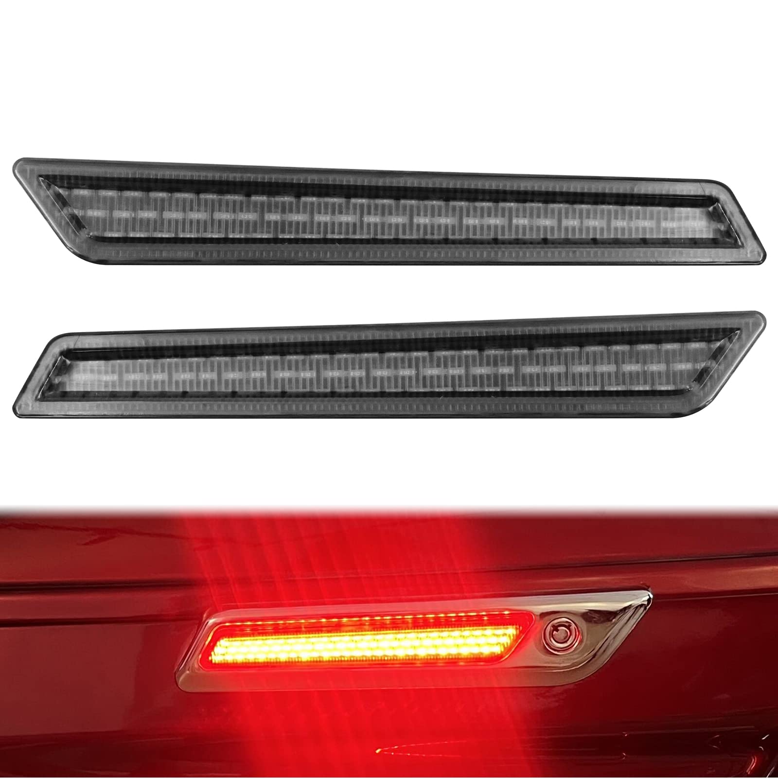 Photo 1 of HDBUBALUS Saddlebag Latch Lights Cover Turn Signal Brake Light Fit for Harley Touring Street Glide Electra Glide Road Glide Road King Ultra Limited 2014-2023 Smoke