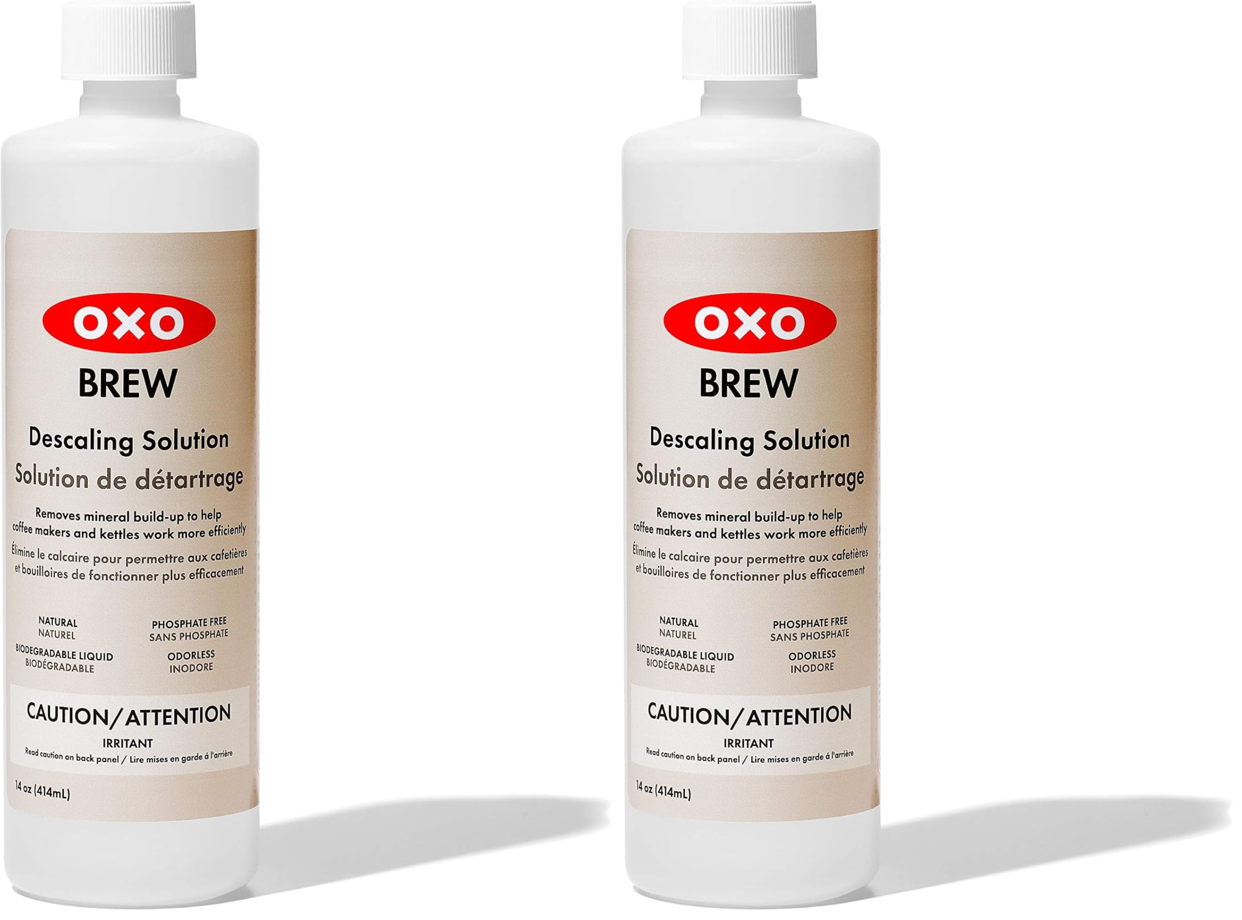 OXO BREW All-Natural Descaling Solution - 14 Fluid Ounce Bottle,(Pack of 2)