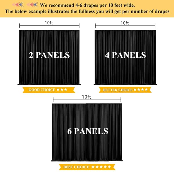 TOAOFY BLACK BACKDROP CURTAINS BLACK CURTAINS FOR BACKDROPS CURTAIN BACKDROPS HOME DECORATION PHOTOGRAPHY VIDEO STUDIO PROPS 10X12FT TAYHQ002