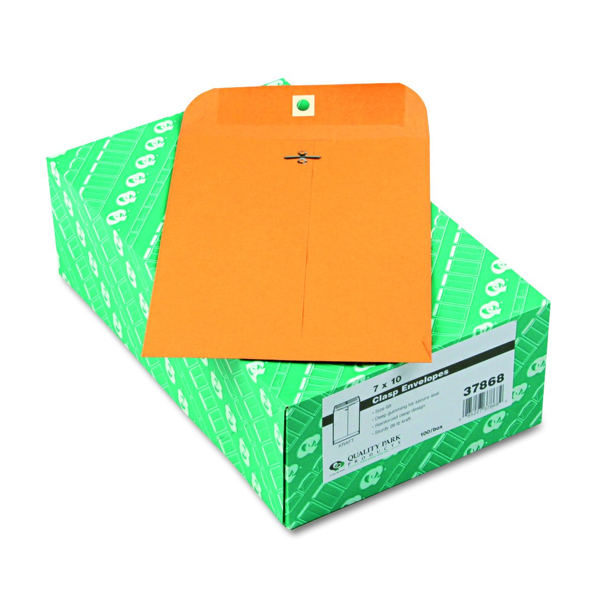 Quality Park Clasp Envelopes, 7 x 10 Inch, Brown Kraft, Box of 100