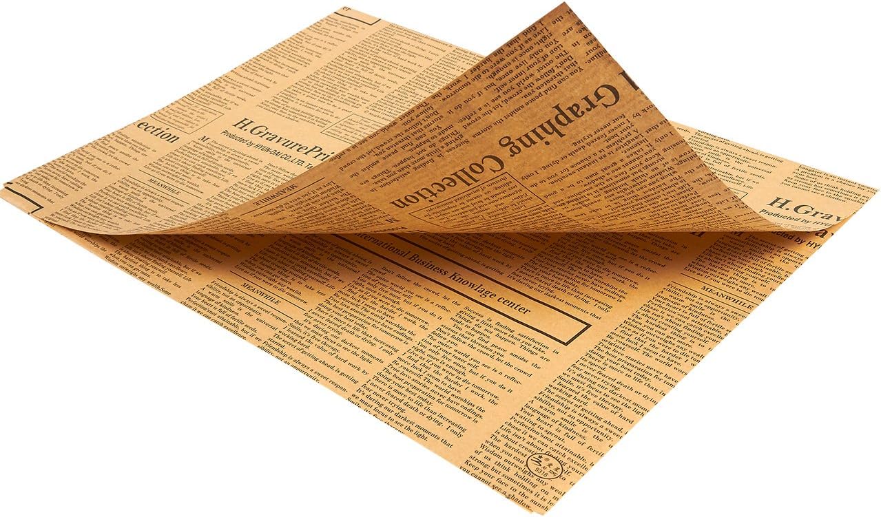 Newspaper Wrapping Paper, Kraft Paper Sheets (27.75 x 19.75 in, 12-Pack): Health & Personal Care