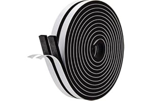 CLOUDBUYER Weather Strip with Adhesive-2 Rolls,Total 26 Feet Long 1/2 Inch Wide X 1/4 Inch Thick, Neoprene Weather Stripping High Density Foam Tape for Doors and Windows Insulation(2 X 13 Ft Each)