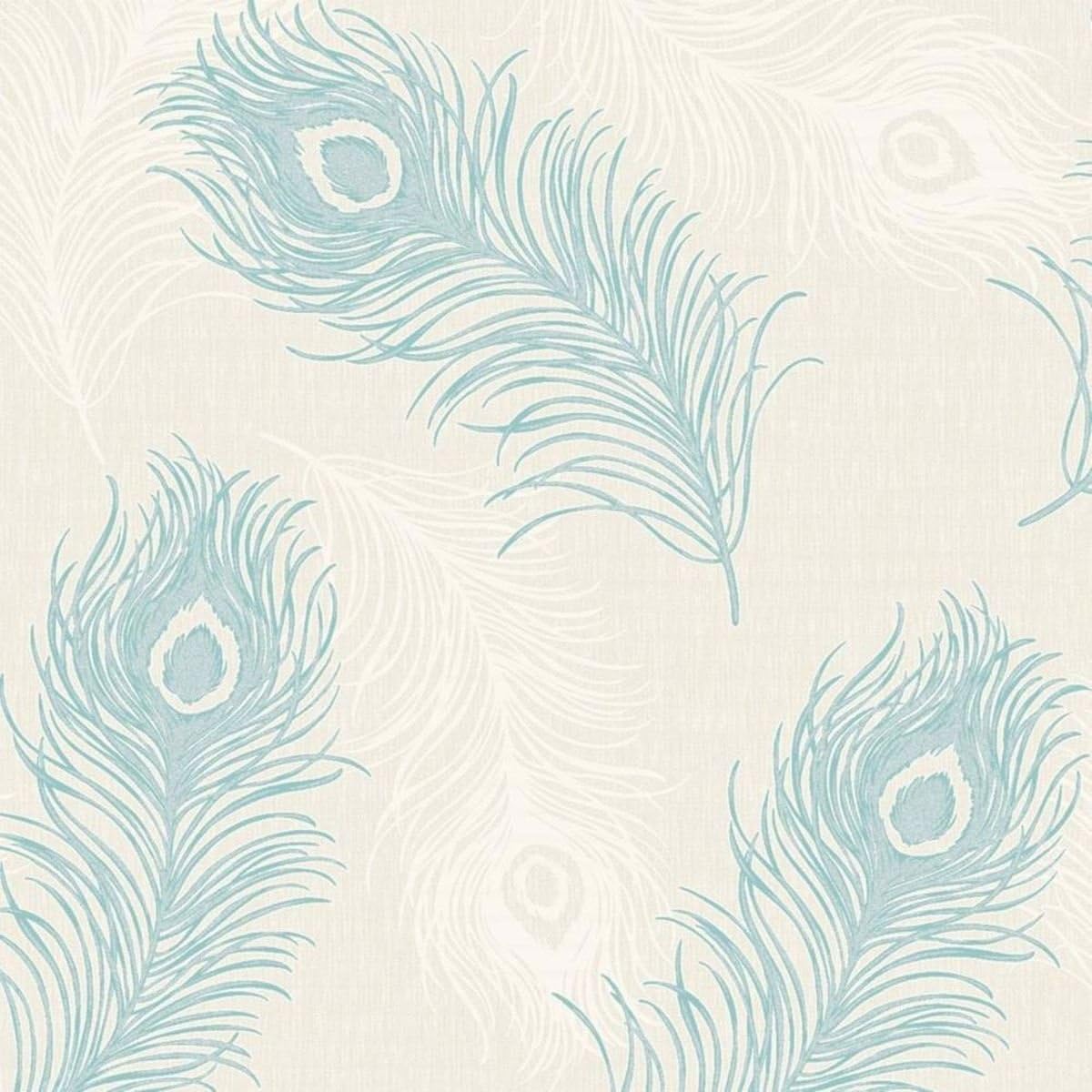 Viola Feather Blown Vinyl Wallpaper Teal and Cream 40914 Amazon.co