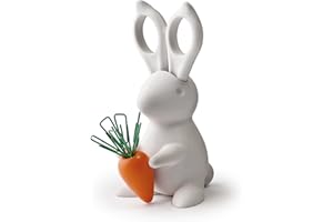 Qualy Desk Bunny Scissors 72.5x138.5x88 White