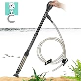 DEGGOX 6ft Siphon Aquarium Vacuum Cleaner, Fish Tank Syphon for Water Changer,Gravel Cleaner,Removing Debris and Waste