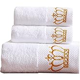 Sunshinejing Premium 100% Cotton Bath Towel Set;1 Bath Towels,1 Hand Towel & 1 Washcloth,Luxury Bathroom Super Soft and Highly Absorbent,Hotel & Spa Quality