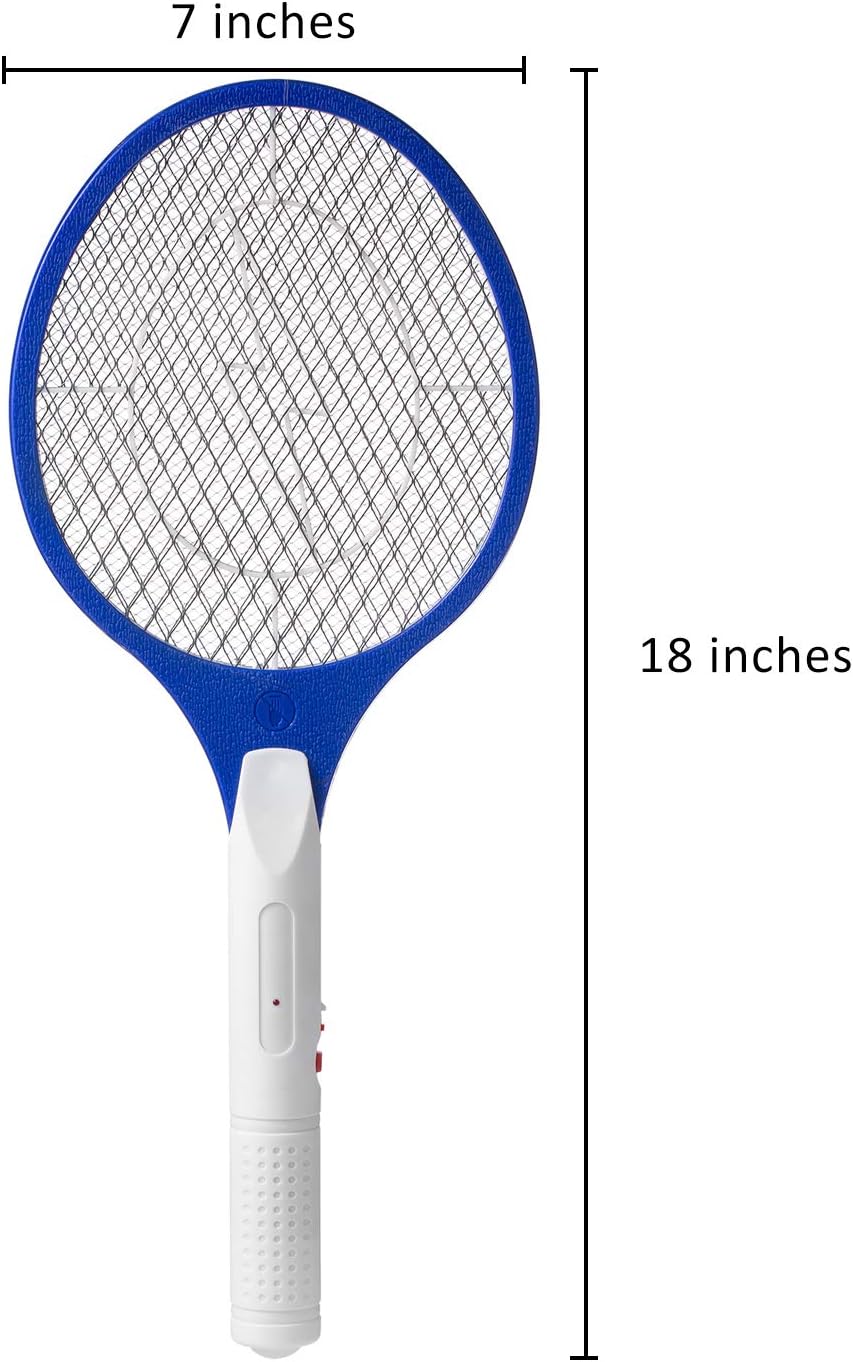 Micnaron Electric Fly Swatter 2 Pack, Portable Fly Mosquito Swatter 3500V, Handheld Bug Zapper Racket with Safe to Touch Mesh Net (Blue &Yellow): Garden & Outdoor
