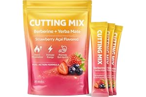 Cutting Drink Mix, Cutting Mix Drink Berberine Yerba Mate, 30 Servings (1, count, 30)