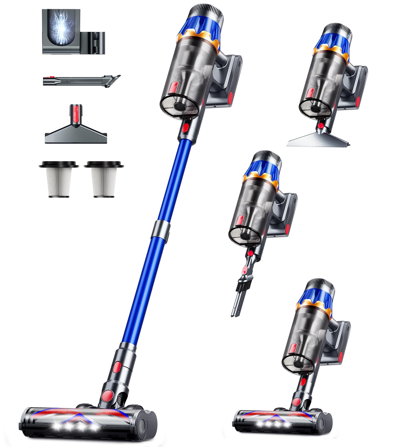 Photo 1 of Cordless Vacuum Cleaner, Upgraded 580W 48KPA 70Mins Cordless Stick Vacuum Cleaner with Self-Standing and Smart Screen, Anti-tangle Wireless Vacumm, Vacuum Cleaners for Home/Pet Hair/Carpets/Floors