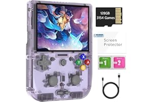 VOACLE RG405V Retro Handheld Game Console , Unisoc Tiger T618 Android 12 System 4.0 Inch IPS Touch Screen Support 5G WiFi Bluetooth 5.0 with 128G TF Card 3172 Games 5500mAh Battery (Purple)