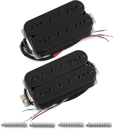 Alnico5 Charra Elettrica Humbucker 16.6K Lama/ve Esagonale Regolazione Doppia Bobina Con Cavo A 4 Derivazioni/spacco Bobina Alnico V Nero - Foto 6