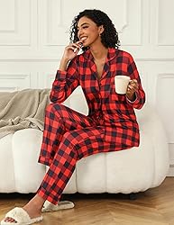 Ekouaer Womens Pajamas Set 2 Piece Button Down Pjs