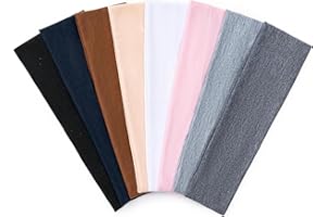 8 Pcs Non-Slip Elastic Headband,Sweat Absorbent Headband,Colorful Elastic Sweat Resistant Yoga Headband,Sports Fitness Runnin