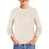 Haloumoning Boys Sweater Kids Casual Crewneck Long Sleeve Pullover Tops Fall Fashion Clothes 5-14 Years