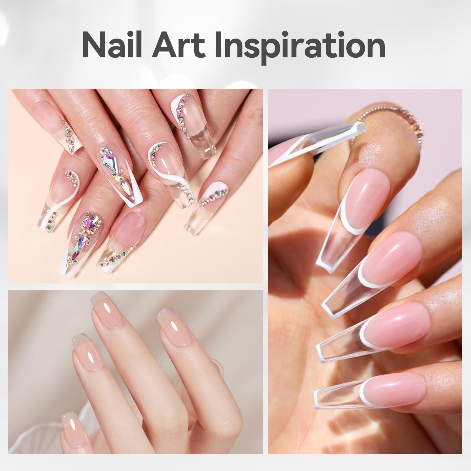 BORN PRETTY Builder Gel for Nails,8-in-1 Clear Builder Nail Gel for Nail Apex and Extension Strengthener,Nail GLue Gel Hard Gel Base Rhinestone Nail Glue Gel in a Bottle 15ml - Image 8