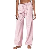 Viakeo Women's Striped Pajama Pants Cotton Lounge Pants Low Rise And Drawstring Pj Bottoms