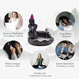 HERBTALE Ceramic Waterfall Backflow Incense Burner Set - 80 Cones + 30 Sticks view 4