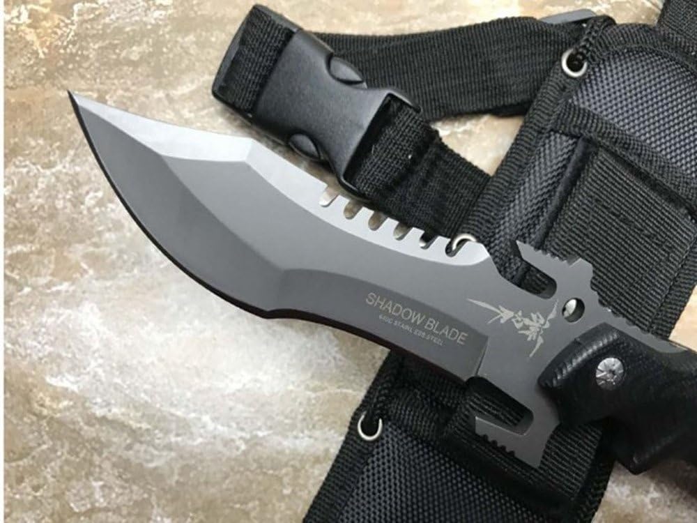 Amazon 陸軍サバイバルナイフアウトドアツール高硬度さなストレートナイフ Word Kn シースナイフ