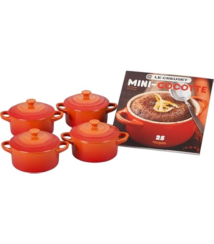 Amazon.com: Le Creuset Stoneware Set of 4 Mini Cocottes with