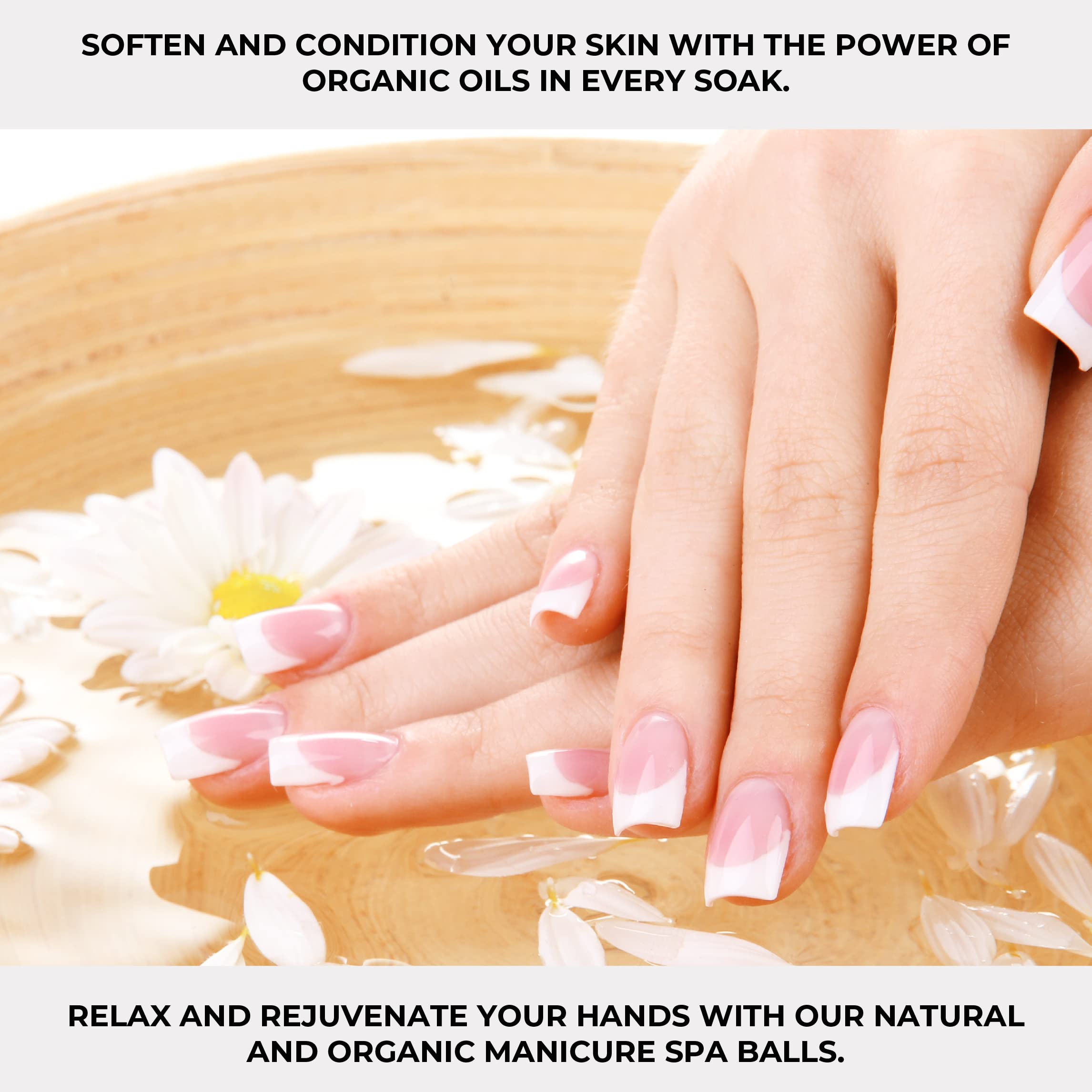Ginger Lily Farms Botanicals Manicure Spa Balls Ocean, Manicure Soak Balls Replenishes Moisture, Softens and Conditions Skin, 8 Ounces, 80-Count