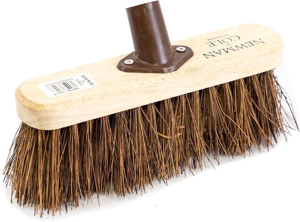 Newman and Cole 10 in Broom Head with Stiff Natural Bristles Replacement