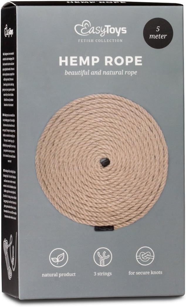 EasyToys Fetish Collection Hemp Bondage Rope, 5 m, Brown, 5 Meter - Image 3