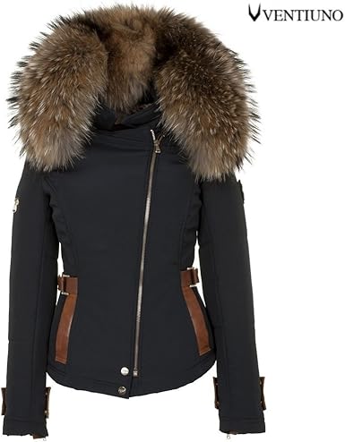 doudoune cuir marron femme