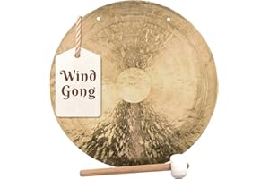 The Gong Shop Handcrafted Chinese Gong – Rich Wash & Deep Resonant Tones for Meditation, Sound Healing, Yoga or Home Decor - 